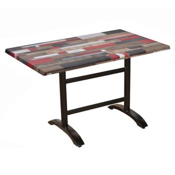 Terrassentisch Klapptisch – Werzalit Reddenwood – 70×120 cm mit Untergestell A-SRD-DOUBLE