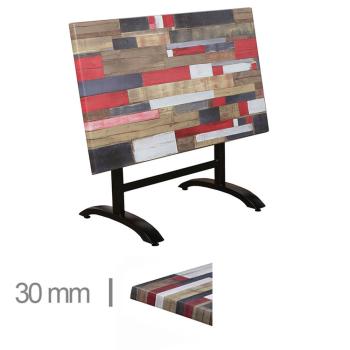 Terrassentisch Klapptisch – Werzalit Reddenwood – 70×120 cm mit Untergestell A-SRD-DOUBLE