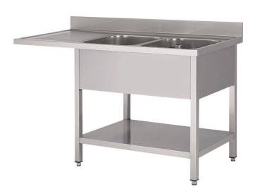 Spülcenter 2000x700x850 mit 2 Becken Rechts