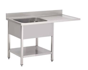 Spülcenter für Spülmaschinen 120x70x85cm Spültisch 1 Becken links