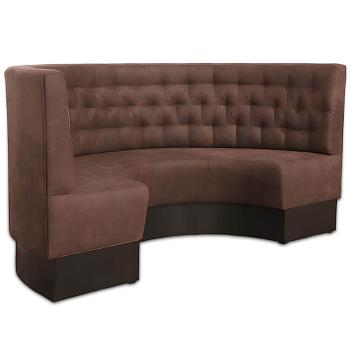 Sitzbank U Form – SNOOKER –  Braune Mikrofaser