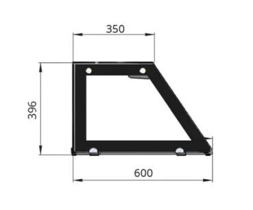 Preview: Salattheke 1530 x 800 x1400mm Dönertheke Grau Granit