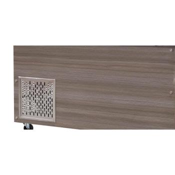 Kalte Theke 153x82x85.5 Klarglas schwarzer Rand Dönertheke  4x GN1/1 Salattheke