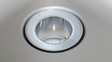 Preview: GASTRO Spültisch aus Edelstahl, zwei Becken Mitte, 100 x 60