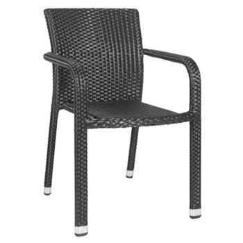 Terrassenstuhl – Bari – Schwarz für Gastronomie