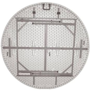 Preview: Bolero runder Klapptisch weiß 153cm