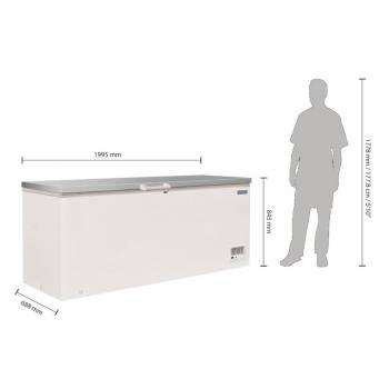 Polar Gefriertruhe mit Edelstahldeckel 523L Tiefkühltruhe