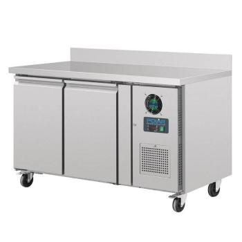 Preview: Polar 2-türiger Edelstahlgefrierschrank mit Spritzschutz 282Ltr
