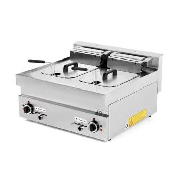 Elektro Friteuse 2 x 10 ltr. Profi Fritteuse 15 kW für Gastronomie 700x650 x H410
