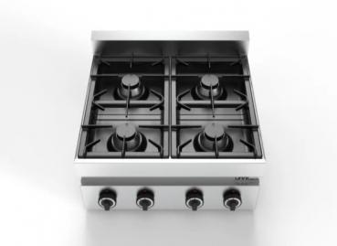 Gastronomie Profi Gasherd 4 Brenner je 6,5Kw B x T 700 x 650 mm