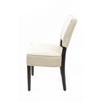 Preview: Bolero Esszimmerstühle mit tiefem Sitz Kunstleder beige 2 Stück