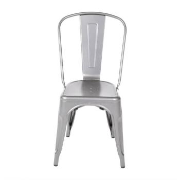 BOLERO STEEL BISTRO CHAIR GRAY (PACK OF 4)