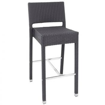 Bolero Rattanbarstühle grau 4 Stück