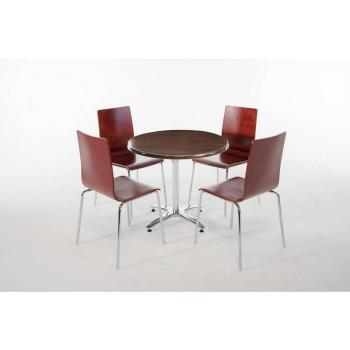 Preview: Bolero Esszimmerstühle Buchenfurnier dunkelbraun