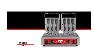 Preview: Waffeleisen Waffelino mit 2 feste Backplatten, 230 V KGW 23