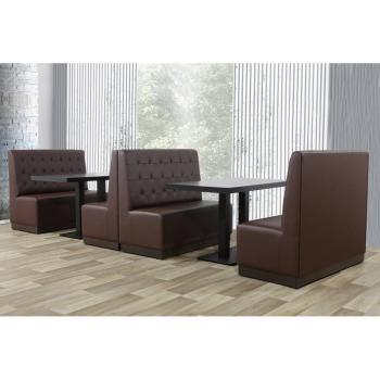 Preview: Gastronomie Sitzbank Braun 120 x 60 cm Luna