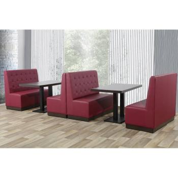 Preview: Gastronomie Sitzbank 120 x 60 cm BORDEAUX