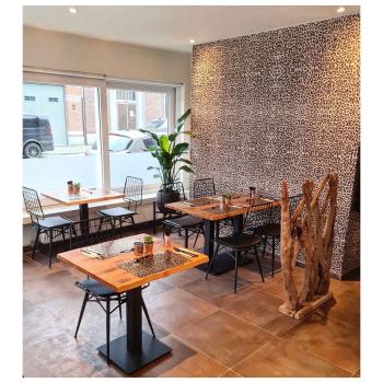 Preview: TISCHPLATTE mit UNTERGESTELL 120 x 75cm  - 3.5 CM DICK MEXICO