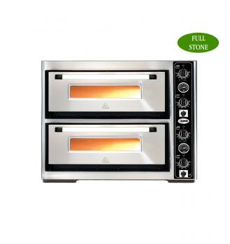 Vollschamott Pizzaofen 4+4 / Ø 34 cm Pizzen LUX mit 2 Backkammern von GMG