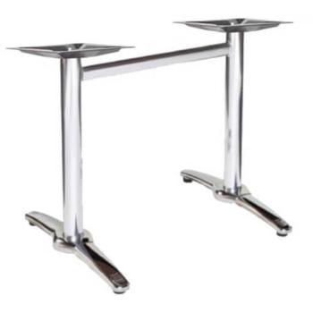 Preview: Terrasse Tisch – Werzalit Reddenwood – 70×120 cm mit Untergestell A-ROMA-DOUBLE