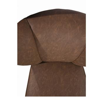 Preview: Lounge- & Cocktailsessel – Lederlook Braun