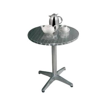 Bolero runder Bistrotisch Edelstahl 1 Bein 80cm