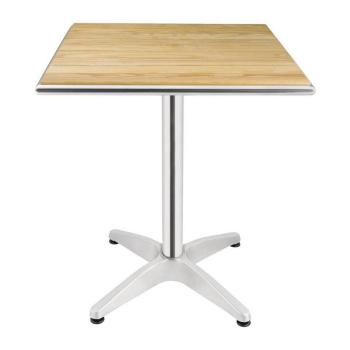 Bolero viereckiger Terrassen Tisch Eichenholz 1 Bein 60cm