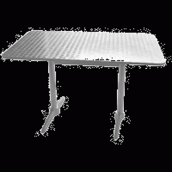Bolero rechteckiger Tisch Edelstahl 120 x 60cm