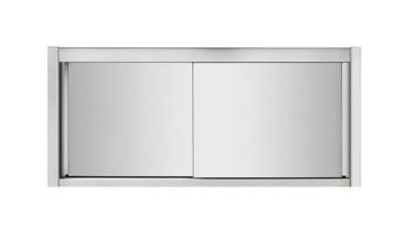 Wandhängeschrank aus Edelstahl, 120 x 40, mit 2 Türen
