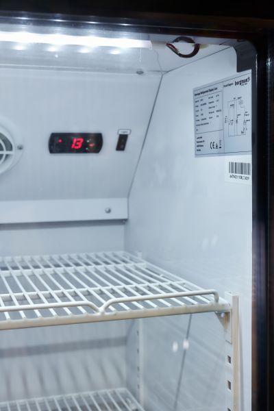 Getränkekühlschrank 290 Liter Kühlschrank Flaschenkühlschrank mit Leuchtaufsatz "schwarz"