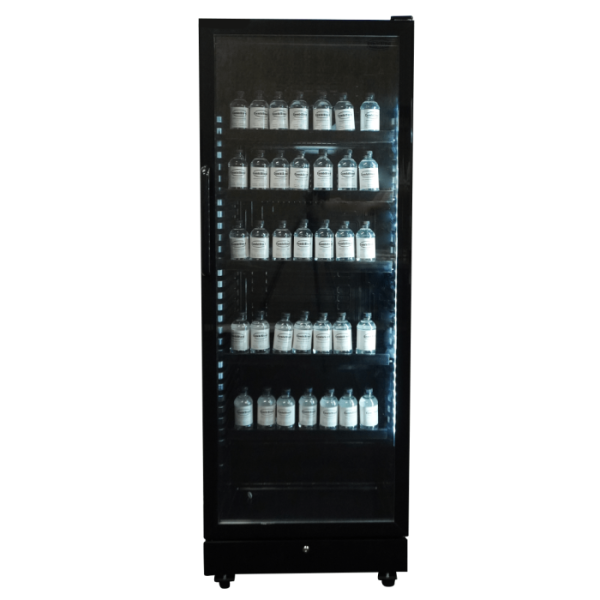 KÜHLSCHRANK 1 GLASTÜR SCHWARZ SVE-450 BL