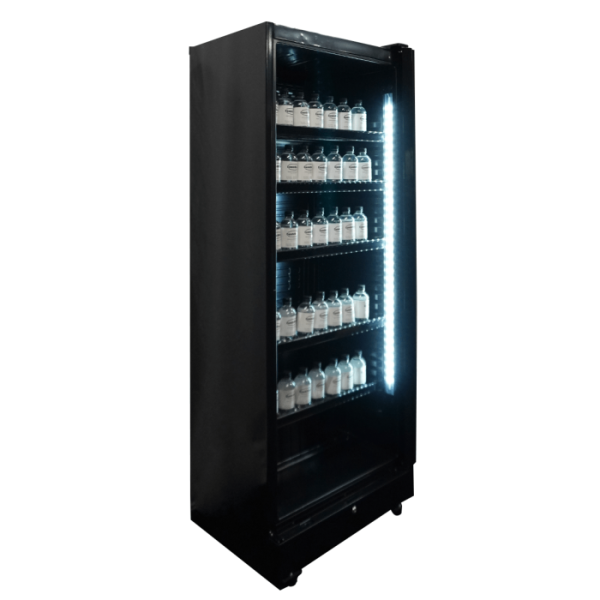 KÜHLSCHRANK 1 GLASTÜR SCHWARZ SVE-450 BL