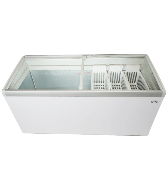 GASTRO TIEFKÜHLTRUHE GLASDECKEL LOTTE 516 LITER 164x66cm GEFRIERTRUHE