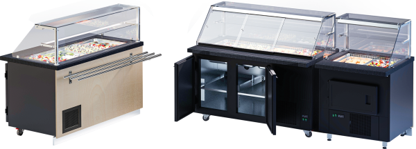 Dönertheke GASTROLINE PREMIUM 1000mm Lang Salatvitrine