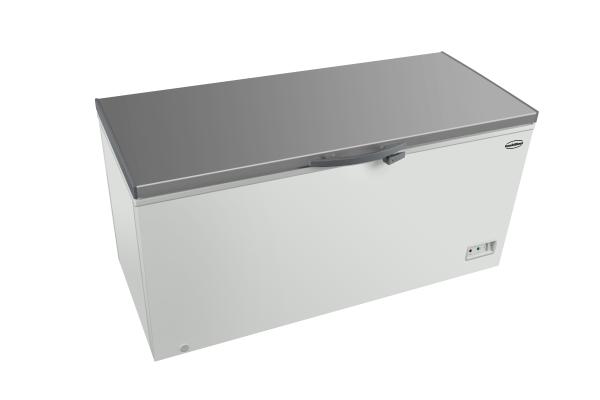 GASTRONOMIE TIEFKÜHLTRUHE EDELSTAHL DECKEL 562 LITER 166x74cm GEFRIERTRUHE