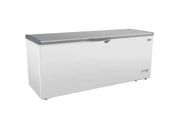 GASTRONOMIE TIEFKÜHLTRUHE EDELSTAHL DECKEL 650 LITER 194x71cm GEFRIERTRUHE