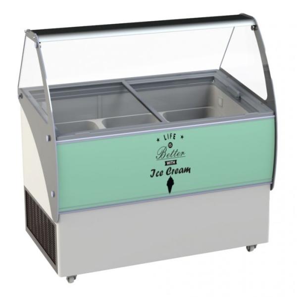 SPEISEEISVITRINE CURACAO für 10 x 5 Liter EISTHEKE EISVITRINE