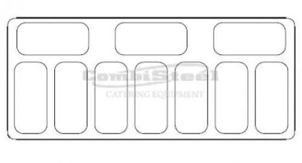 SPEISEEISVITRINE CURACAO für 10 x 5 Liter EISTHEKE EISVITRINE