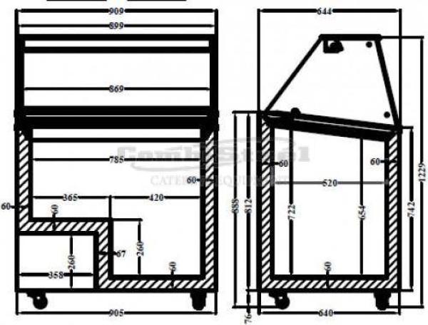 SPEISEEISVITRINE CORSICA 6x5 LT Eistheke Eisvitrine