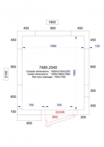 KÜHL UND FRIERZELL 1800x2100x2200 - 120 MM
