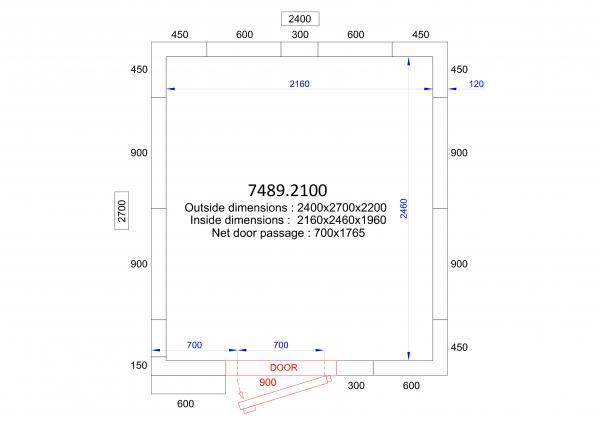 KÜHL UND FRIERZELL 2400x2700x2200 - 120 MM