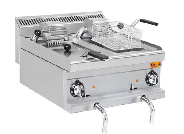 Elektro-​Fritteuse 2x12 Ltr, 400V, 18 kW, 800x700x270