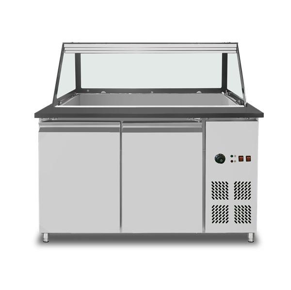Bain-Marie Heiße Theke –4x GN 1/1 – 153 × 82 × 85.5 cm