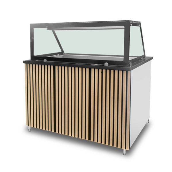Bain-Marie Heiße Theke – 3x GN 1/1 – 123 × 82 × 85.5 cm