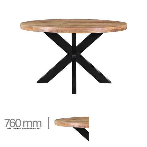 Gastronomie TISCHPLATTE mit Untergestell 110 cm Runder Esstisch – ZIGGY – MANGO