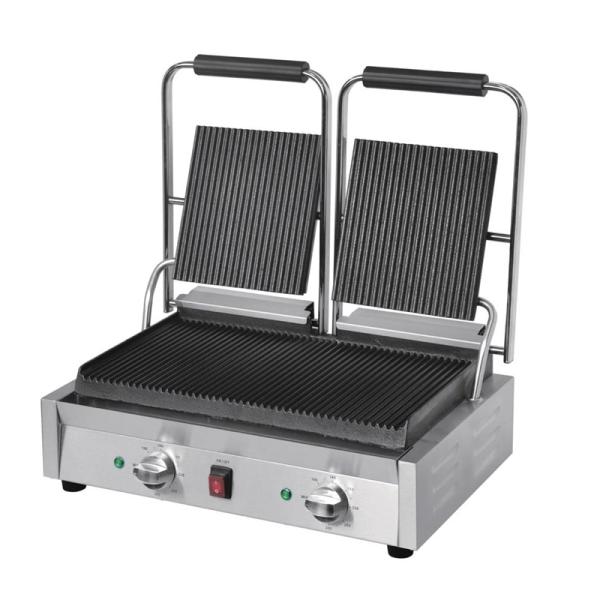 Toastmaschine Buffalo Bistro doppelter Kontaktgrill gerillt/gerillt