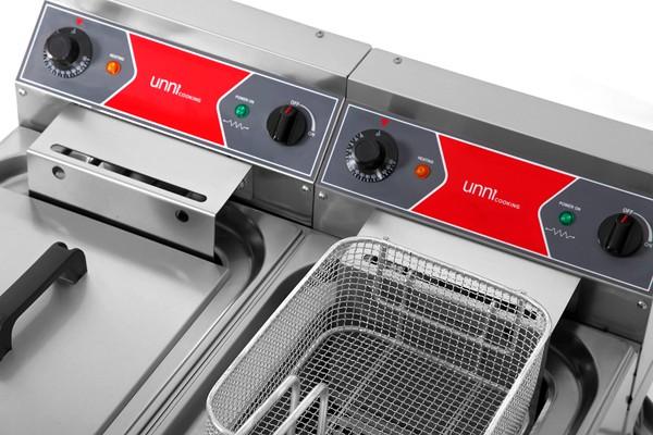 GASTRONOMIE Fritteuse | Elektrisch | 2x10L | 50°C/190°C | 2x9kW (400V)