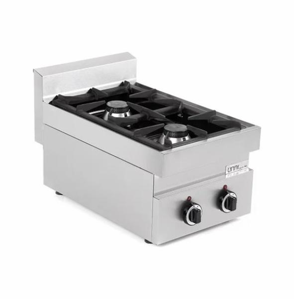 Gastronomie Profi Gasherd 2 Flammen 6,5Kw B x T 40 x 65 cm