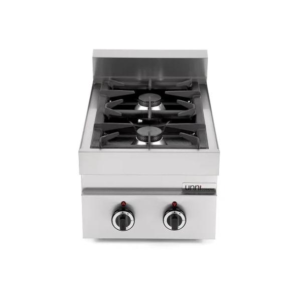 Gastronomie Profi Gasherd 2 Flammen 6,5Kw B x T 40 x 65 cm