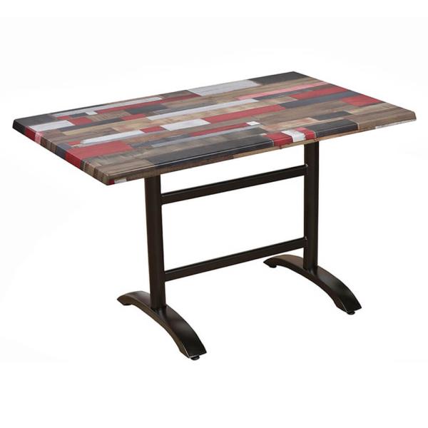 Terrassentisch Klapptisch – Werzalit Reddenwood – 70×120 cm mit Untergestell A-SRD-DOUBLE